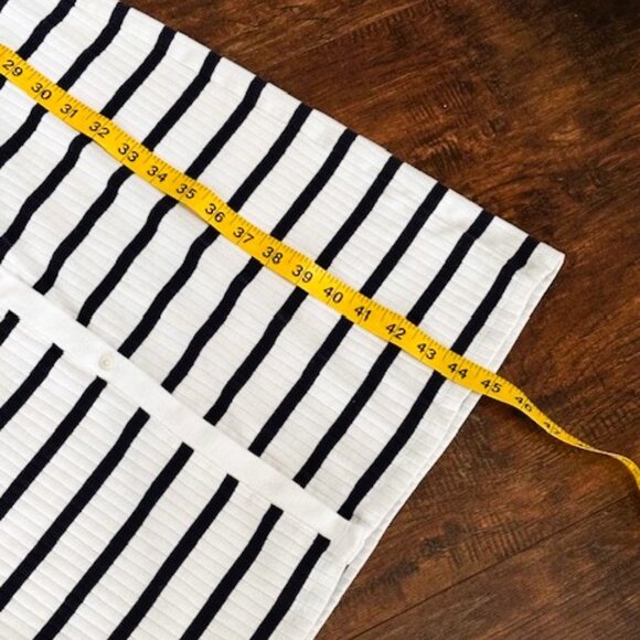 Aerie Ribbed Navy & White Striped Button Front Midi Dress Camisole Straps Size L - Picture 13 of 13